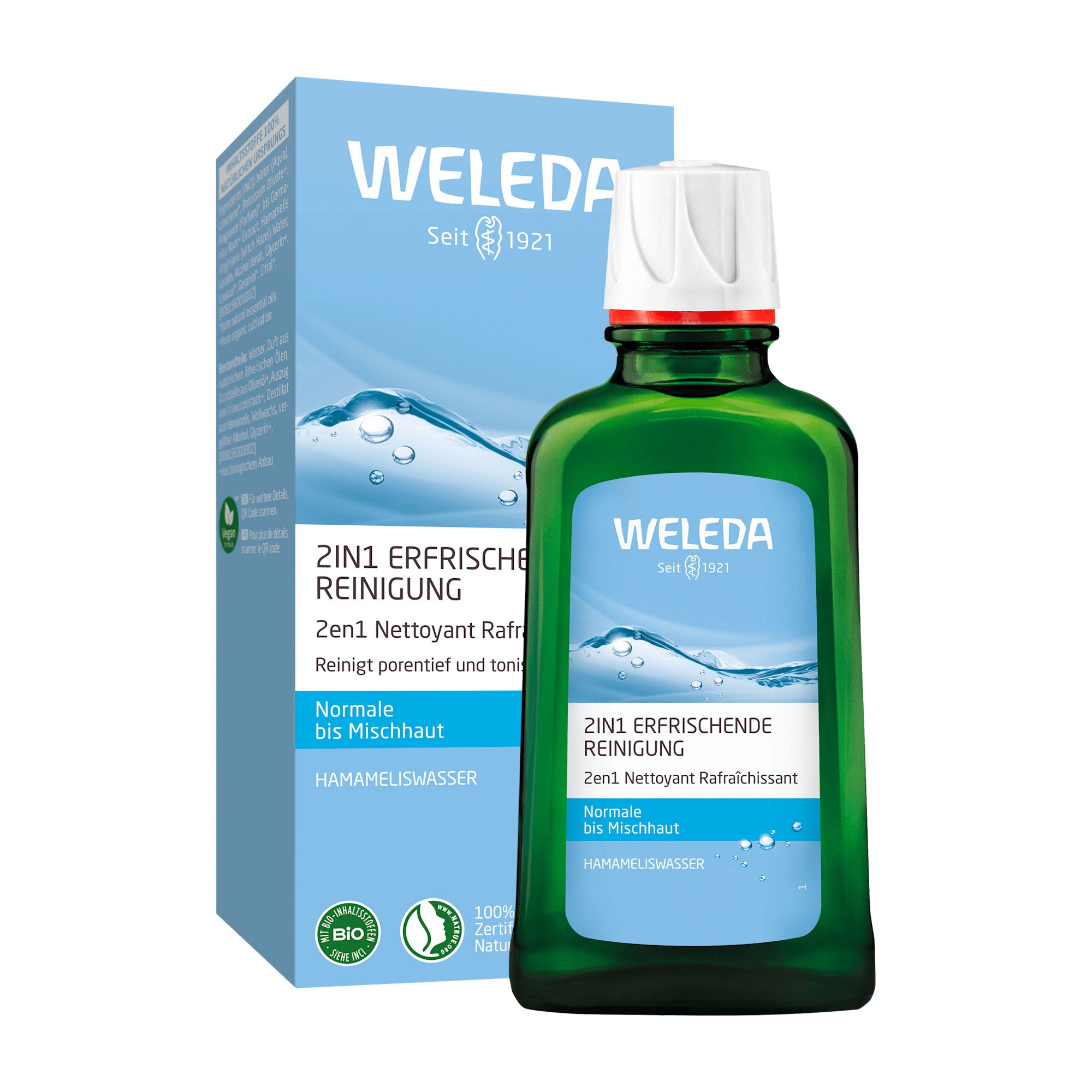 WELEDA Nettoyant 2en1 Rafraîchissant, 100 ml