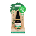 Coconutoil Cosmetics Rosemary Bio hair oil bottle with packaging featuring organic and vegan labels on a white background