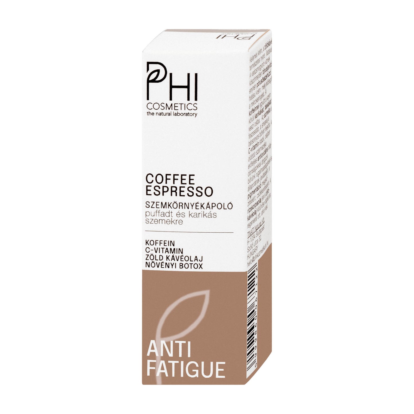 PHI Cosmetics Coffee Espresso anti-fatigue eye contour cream, 12.5 mL