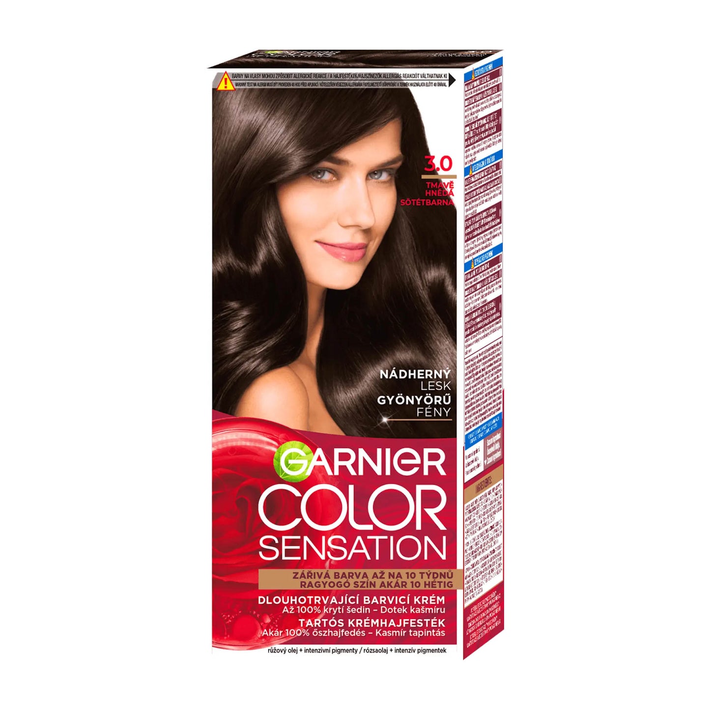 Garnier Color Sensation 3.0 Dark Brown permanent hair color cream