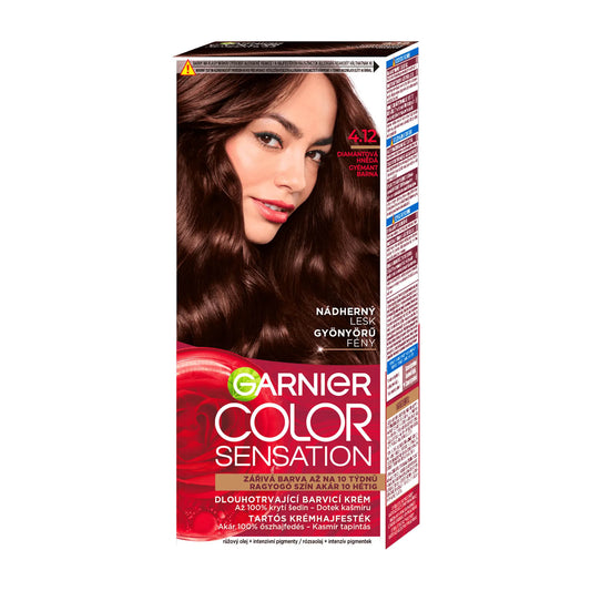 Garnier Color Sensation 4.12 Diamond Brown permanent hair color cream