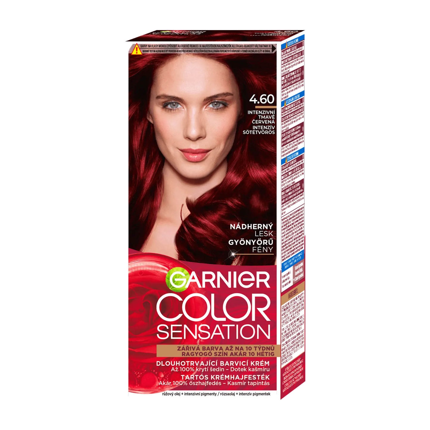 Garnier Color Sensation 4.60 Intensives Dunkelrot permanente Haarfarbe Creme