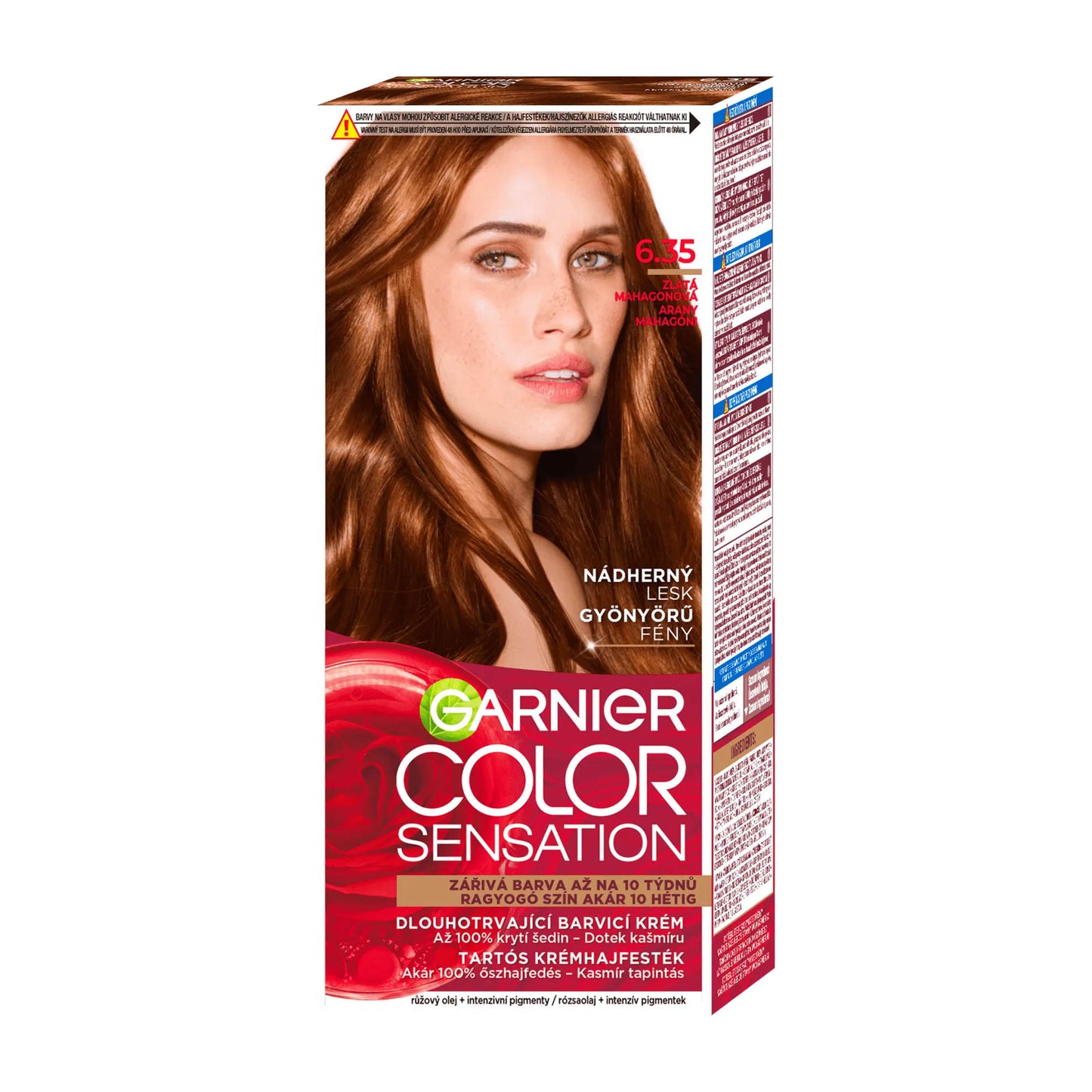 Garnier Color Sensation 6.35 Goldenes Mahagoni permanente Haarfarbe Creme