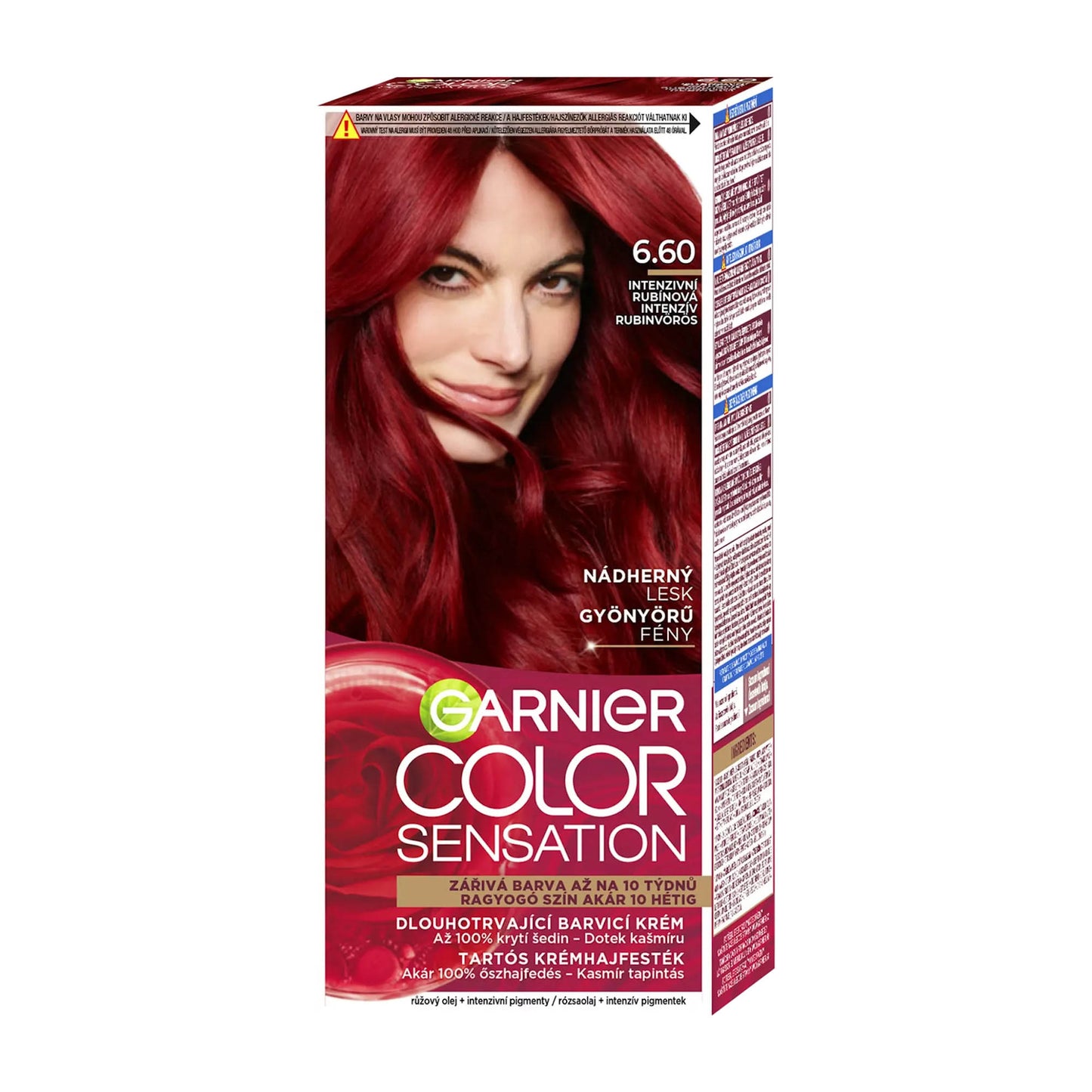 Garnier Color Sensation 6.60 Intensives Rubinrot permanente Haarfarbe Creme