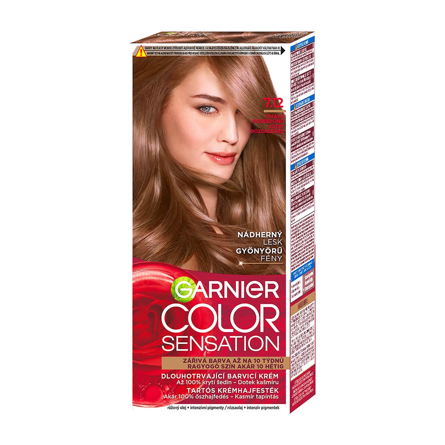 Garnier Color Sensation 7.12 Dunkelrosablond permanente Haarfarbe Creme