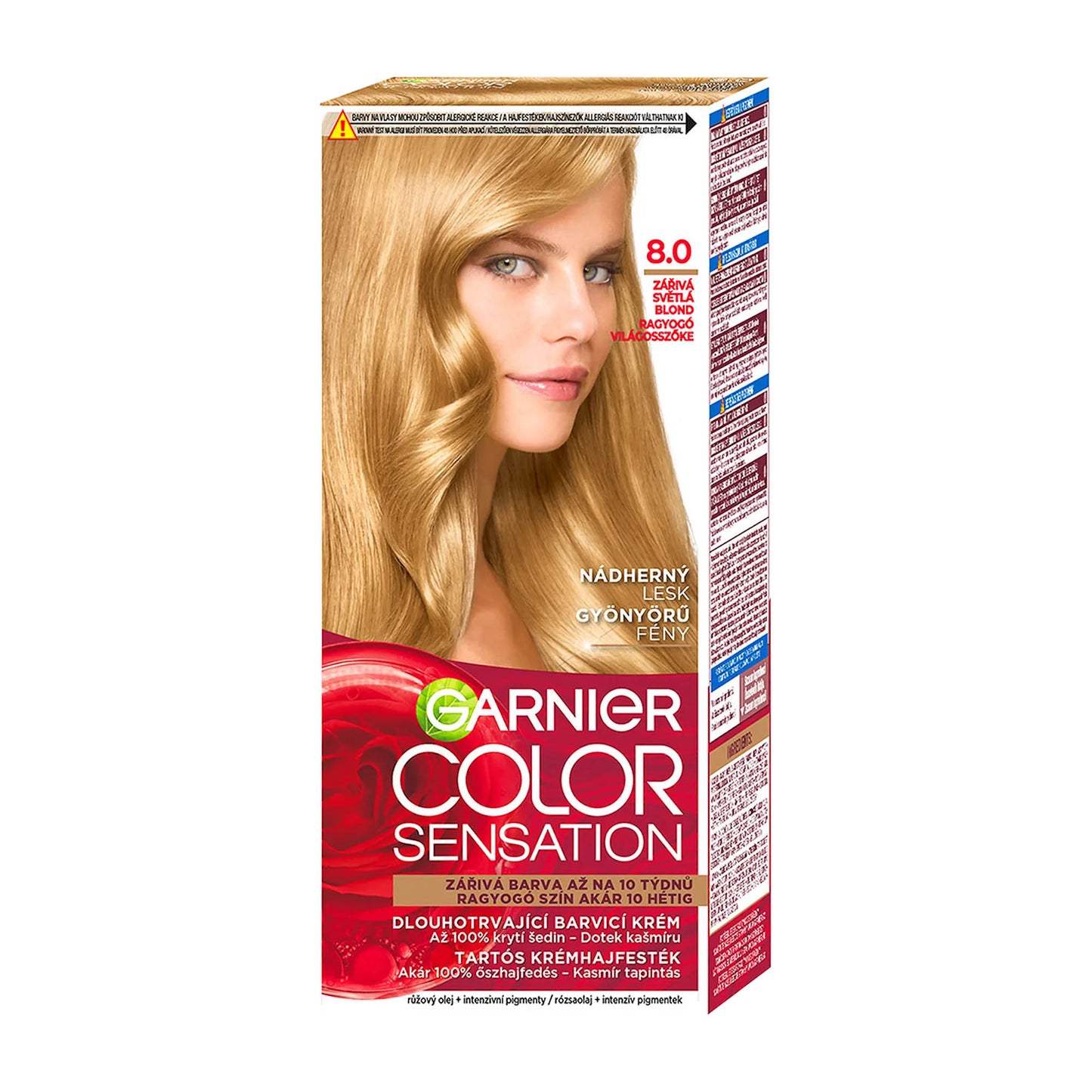 Garnier Color Sensation 8.0 Luminous Light Blonde permanent hair color cream