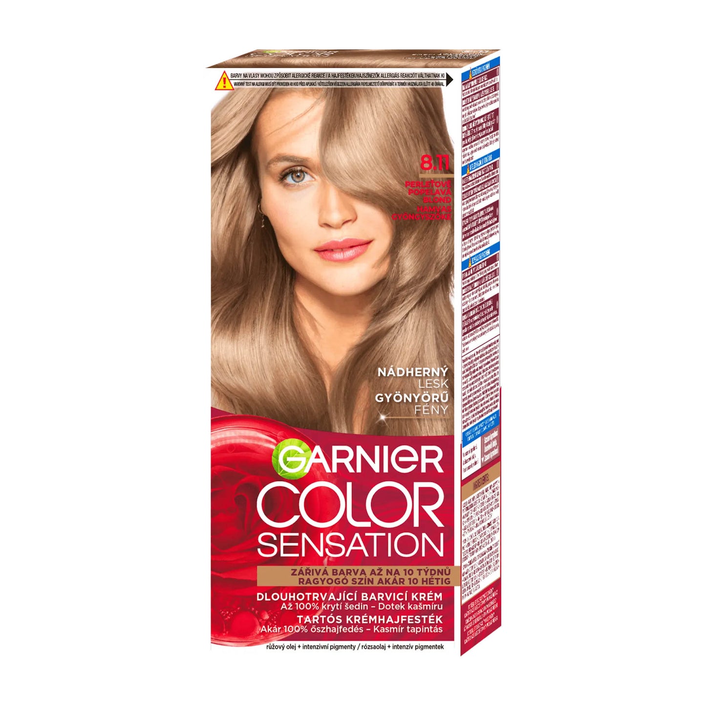 Garnier Color Sensation 8.11 Ash Pearl Blonde permanent hair color cream