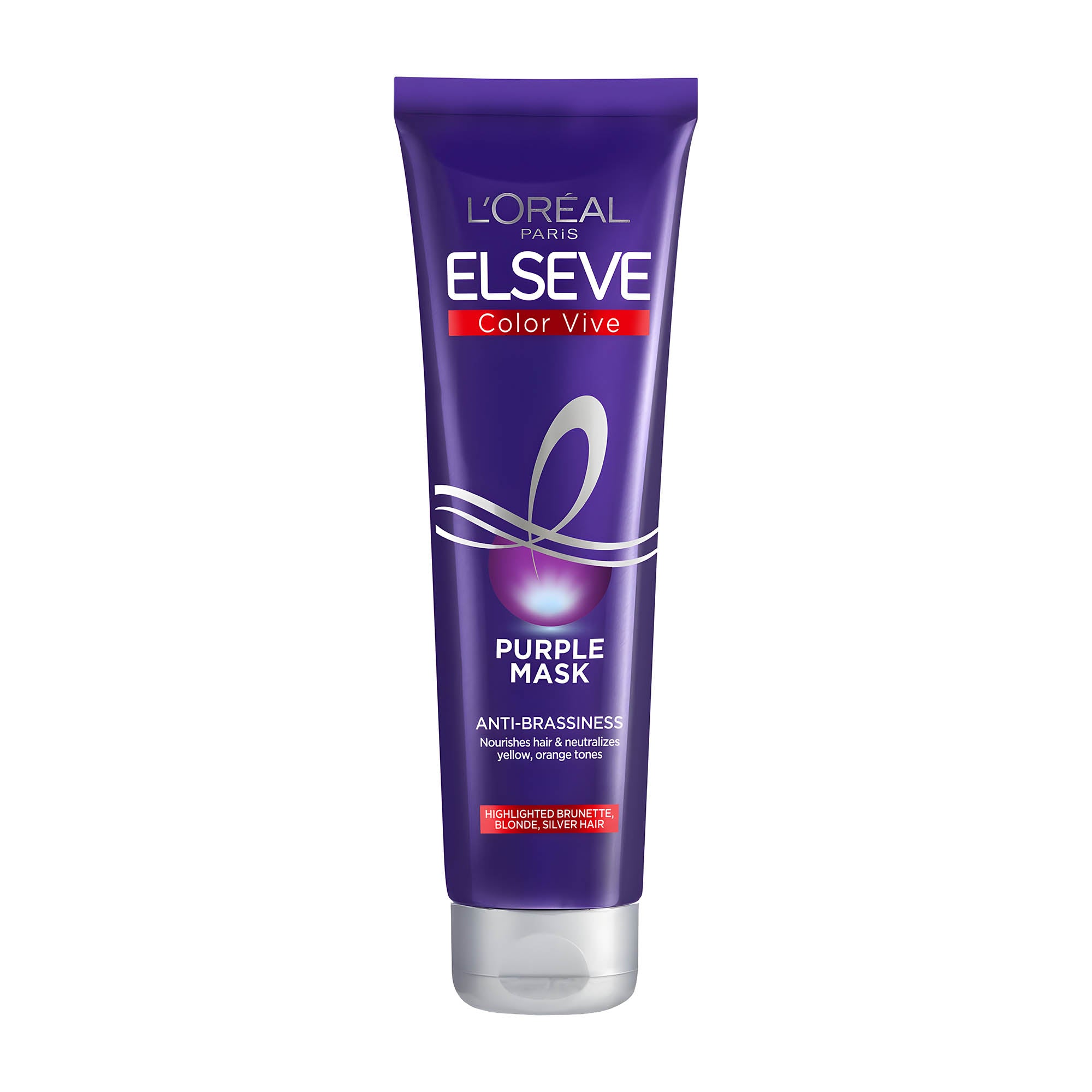 Loreal Paris Elseve Purple hair mask packaging tube