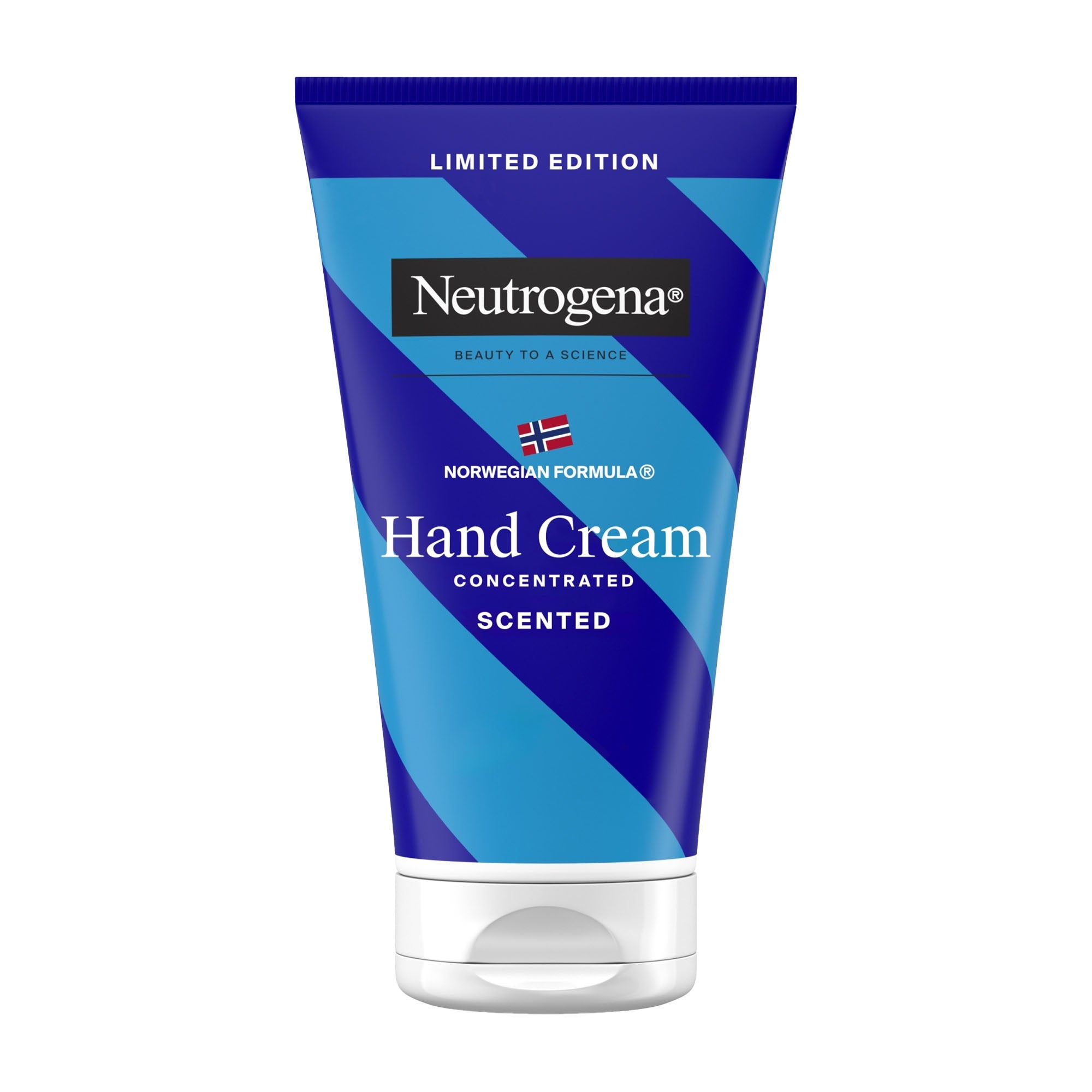 Neutrogena Scented Concentrated hand cream tube on a white background