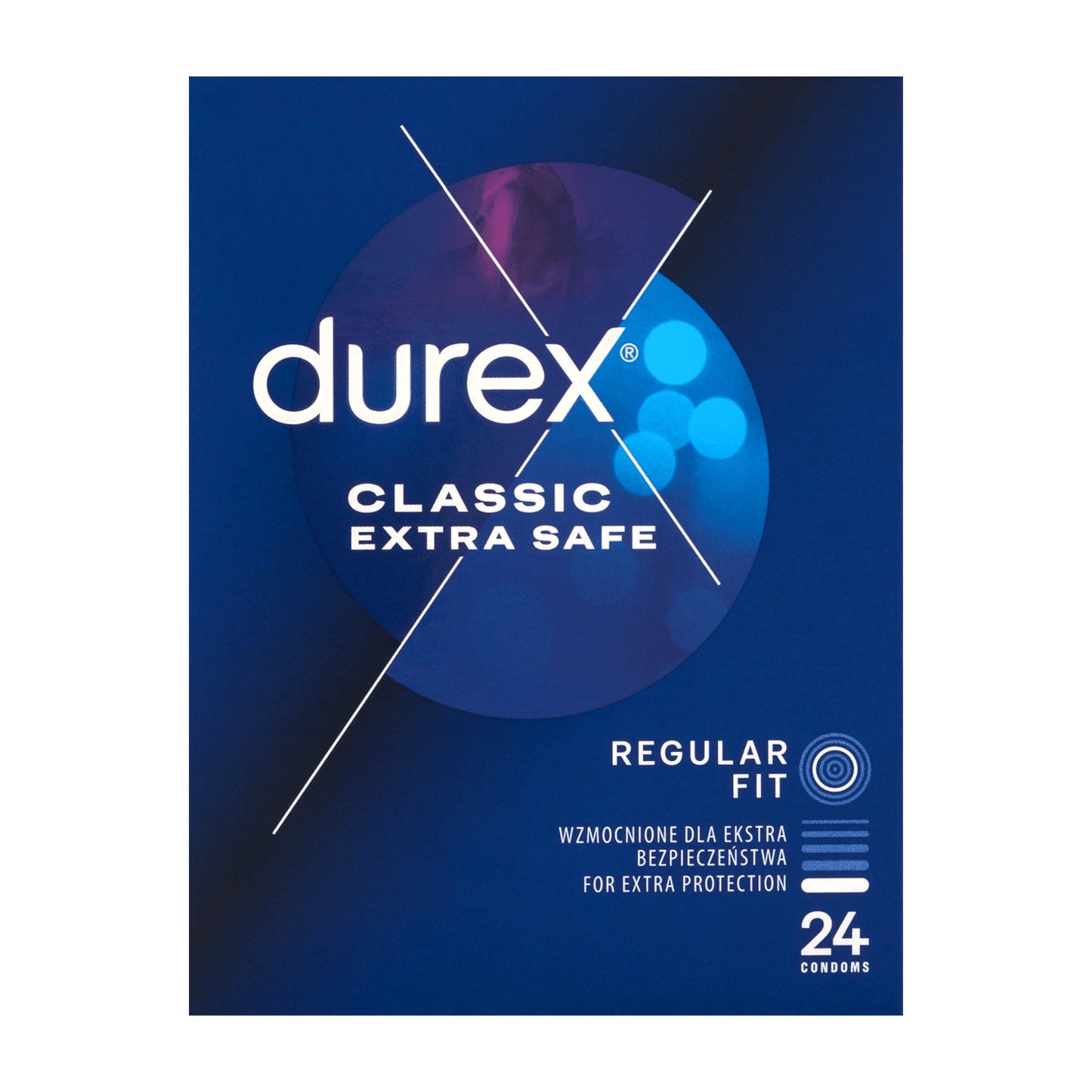 durex Classic Extra Safe regular fit condoms, 24 Count