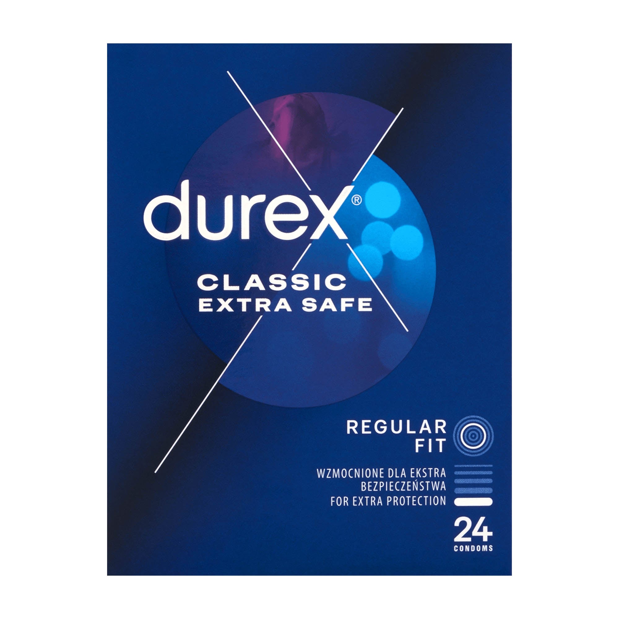 Durex Classic Extra Safe Préservatifs coupe standard, 24 unités
