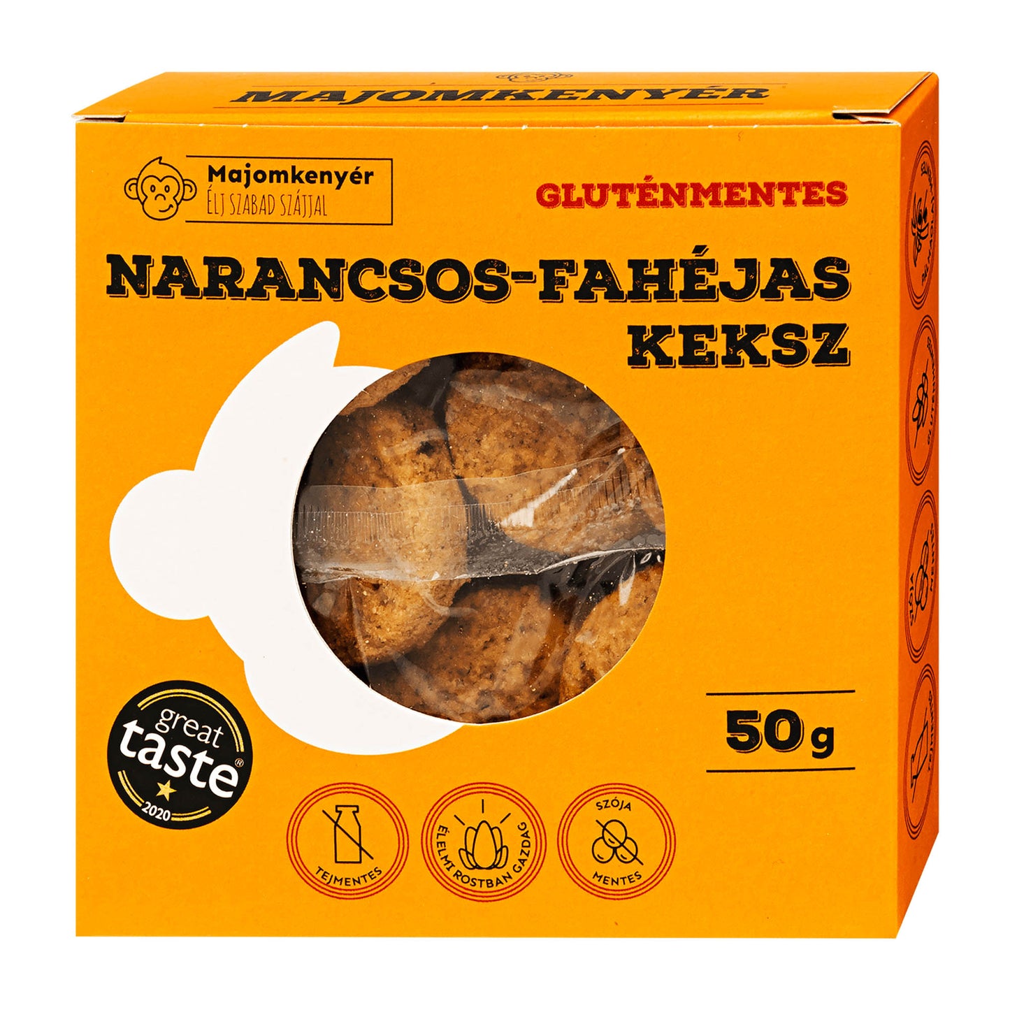 Majomkenyer Orange & Zimt Glutenfreie Kekse, 50 g