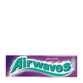 Packaging of Airwaves Cool Cassis chewing gum, featuring blackcurrant and menthol flavors, with a count of 10.