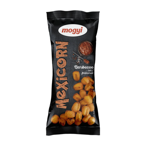 Black packaging of Mexicorn Barbecue flavor on a white background