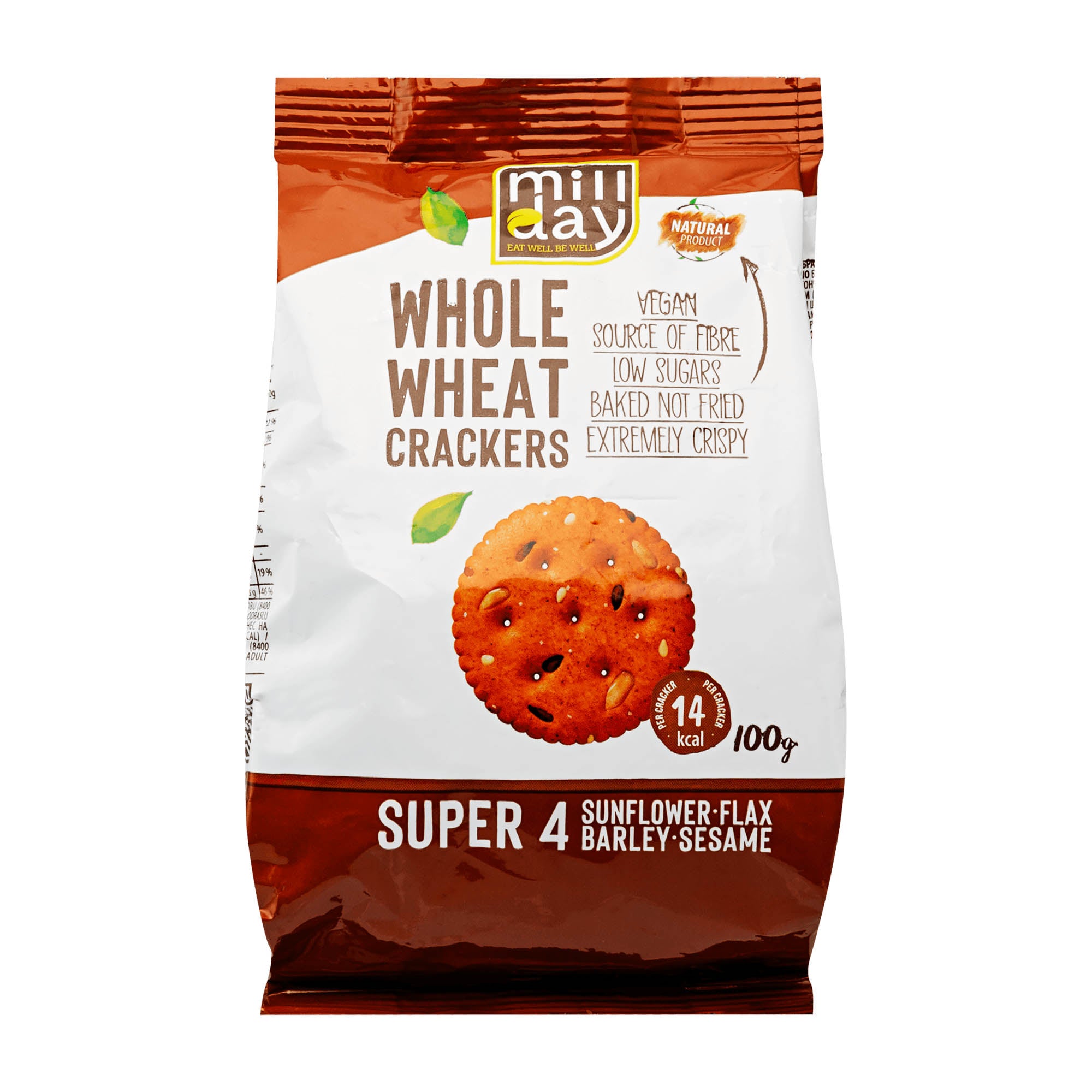 mill day Crackers de blé entier Super 4, 100 g