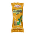 Yellow package of Mogyi Crasssh! Bit Sour Cream and onion flavor with branding and product details on a white background