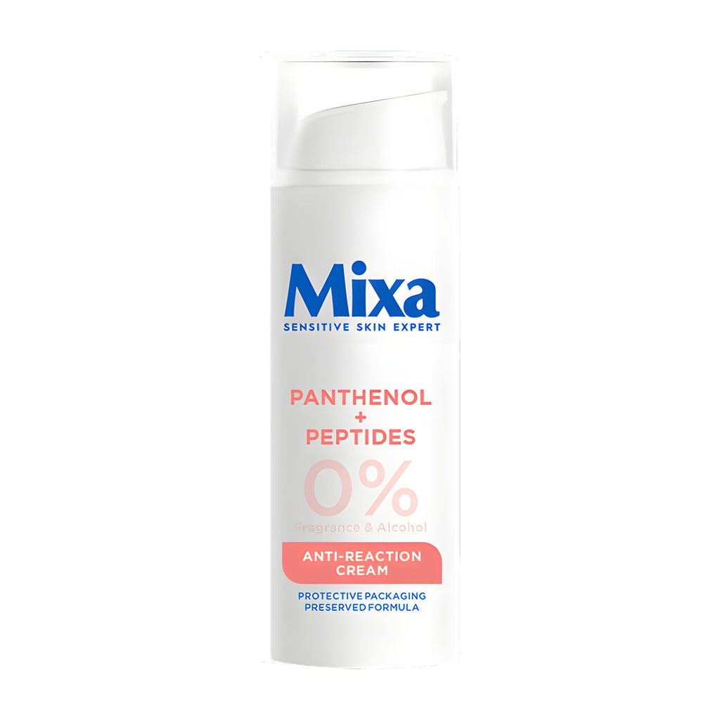 Mixa anti-reaction cream packaging on a white background