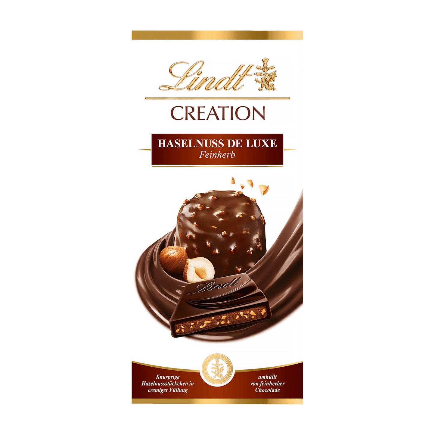 Lindt Creation Haselnuss de Luxe Zartbitterschokoladetafel, 150 g