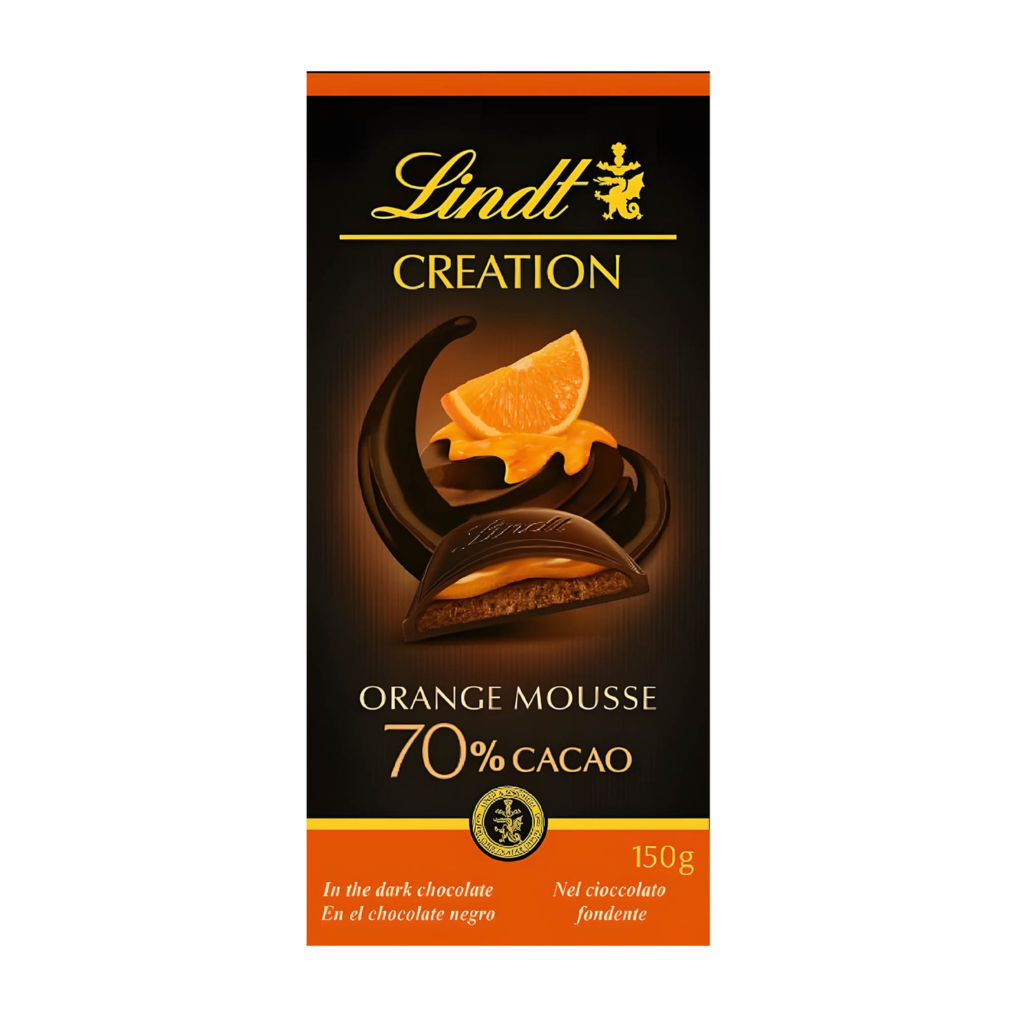 Lindt Creation Orange Mousse 70% Zartbitterschokolade, 150 g