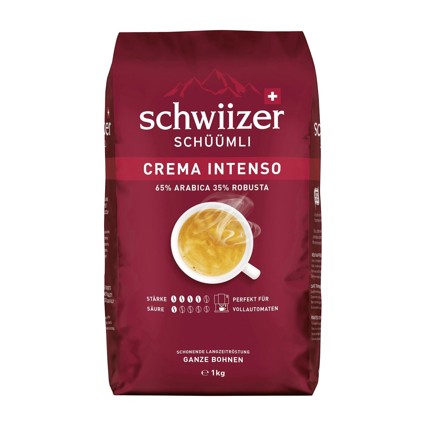 Schwiizer Schüümli Crema Intenso Kaffeebohnen, 1000 g