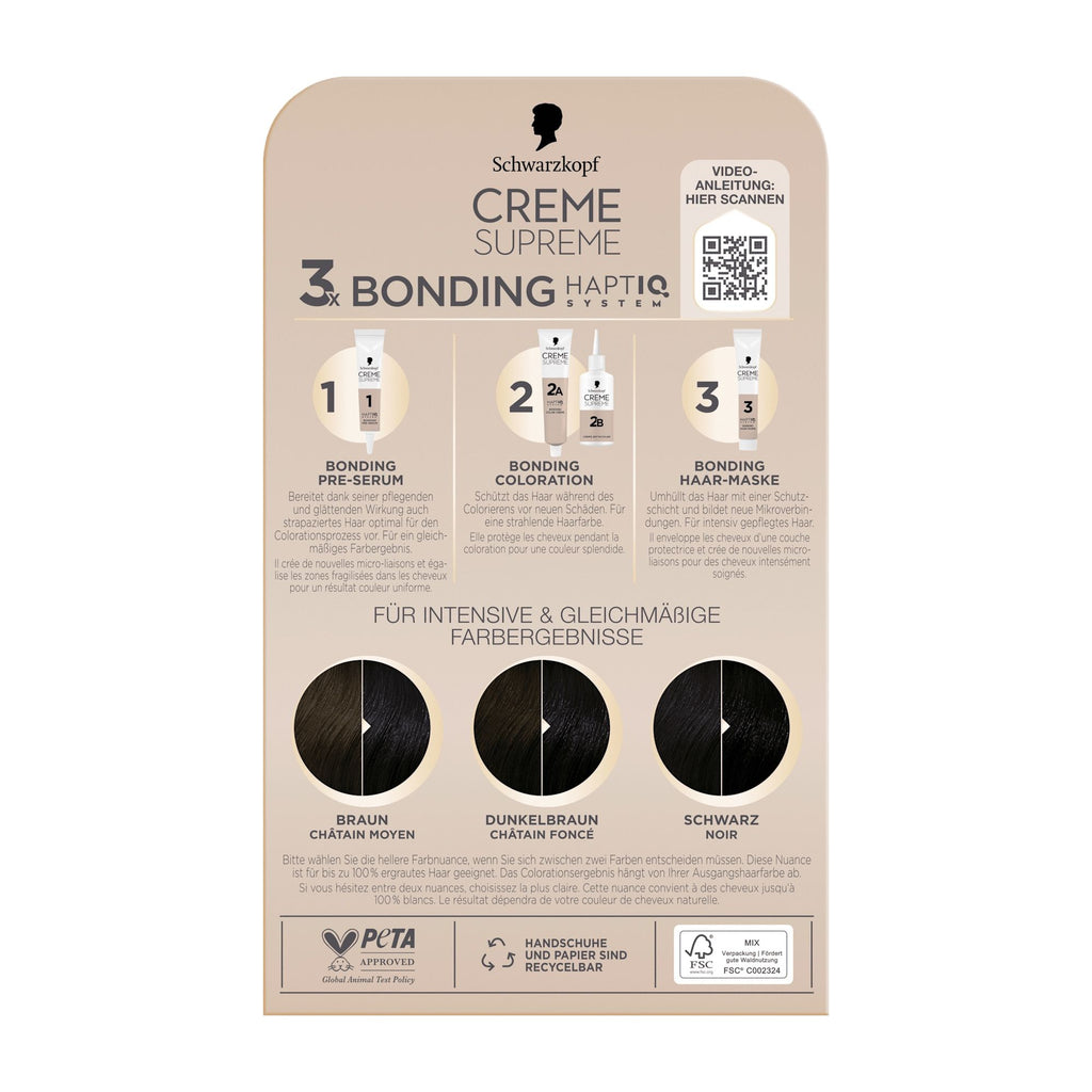 Schwarzkopf CREME SUPREME 1-0 noir intense Coloration permanente