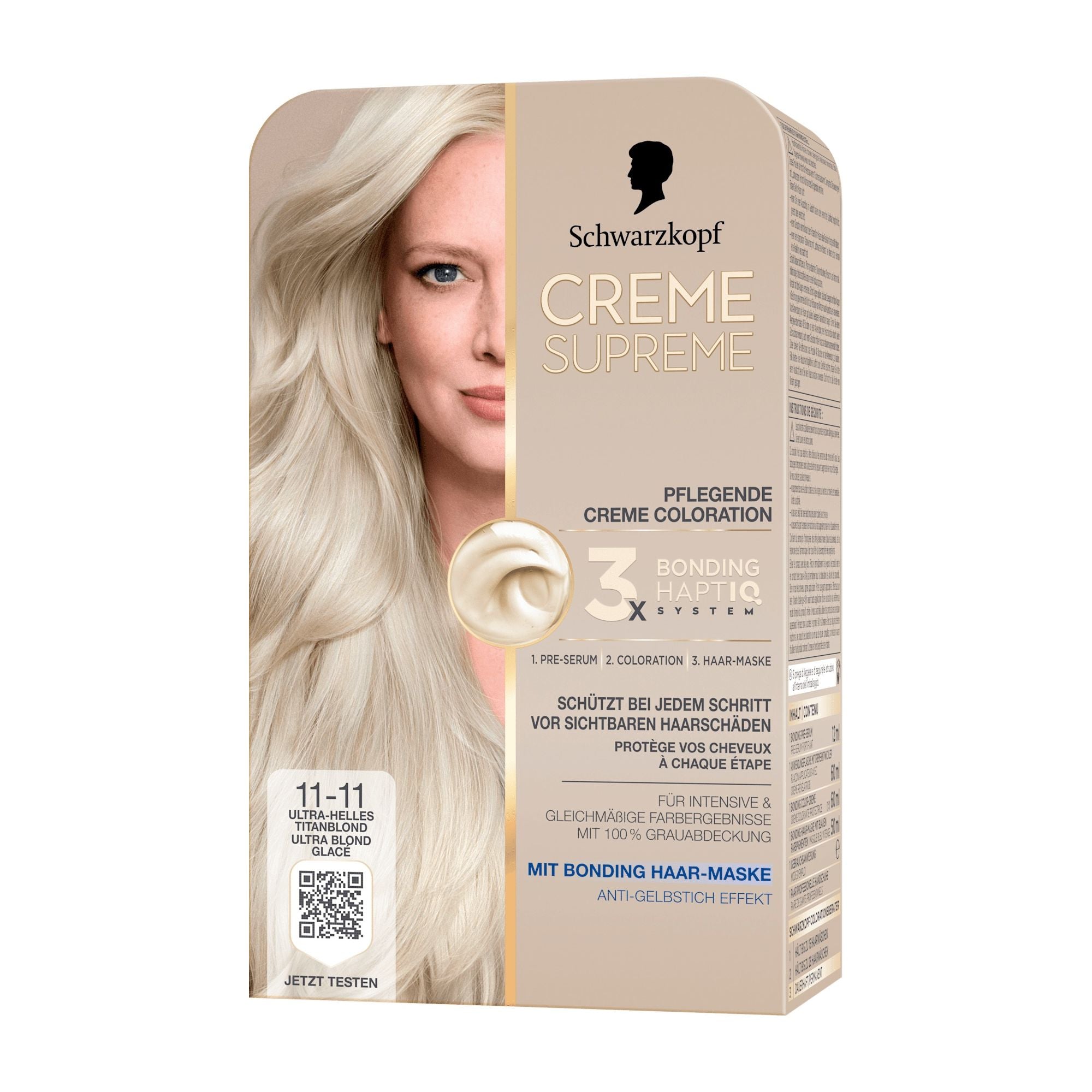 Schwarzkopf CREME SUPREME 11-11 Ultra-Helles Titanblond Haarfarbe