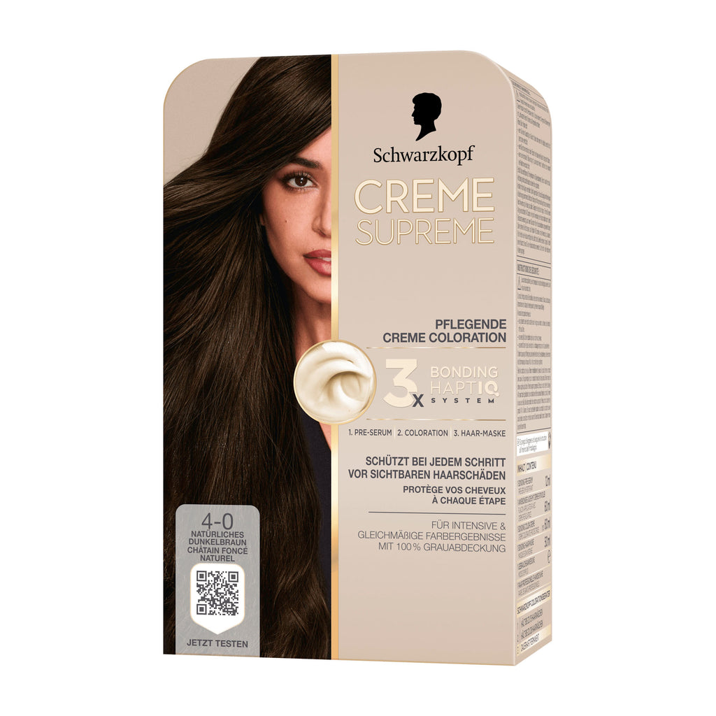 Schwarzkopf CREME SUPREME 4-0 natural dark brown nourishing cream color