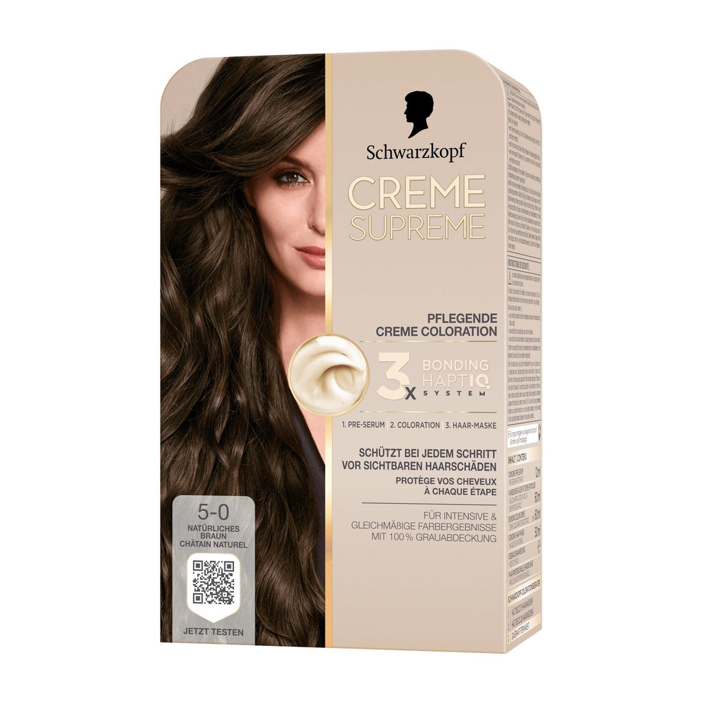 Schwarzkopf CREME SUPREME 5-0 Natürliche Braun Haarfarbe