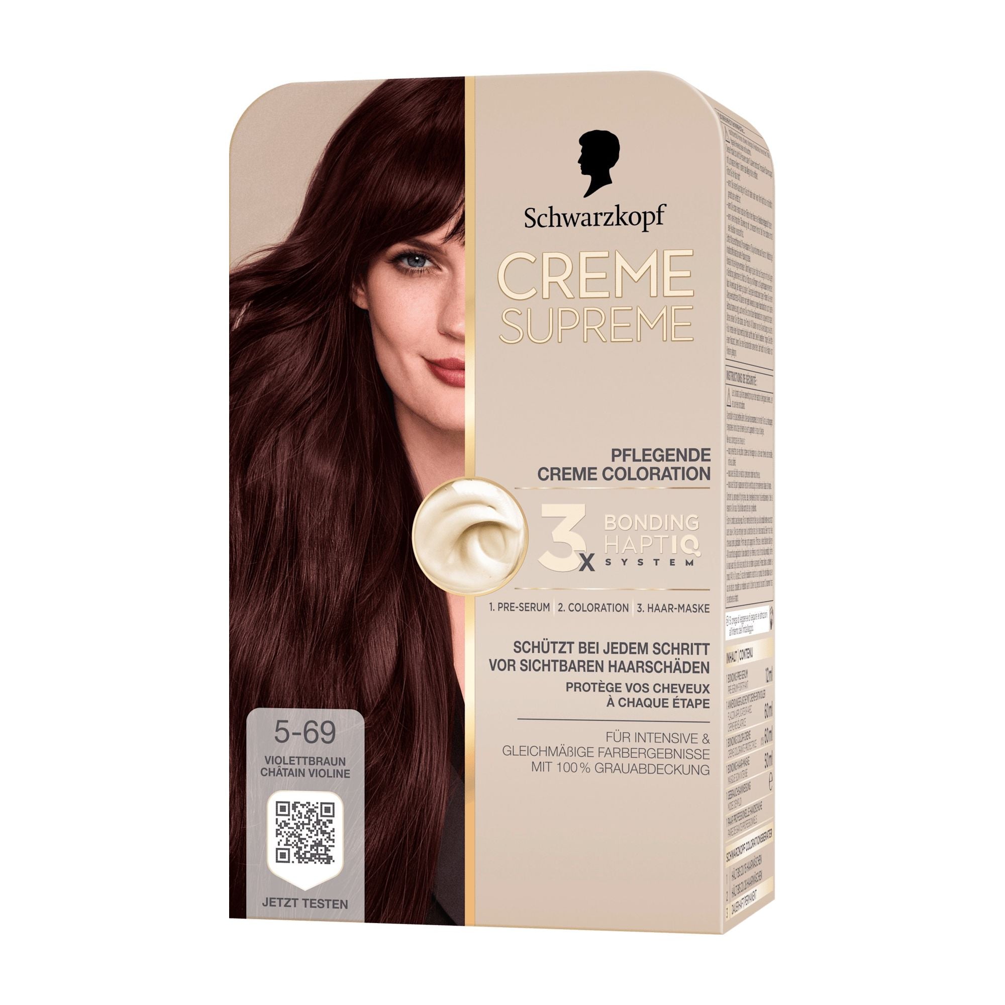 Schwarzkopf CREME SUPREME 5-69 Violettbraun Haarfarbe
