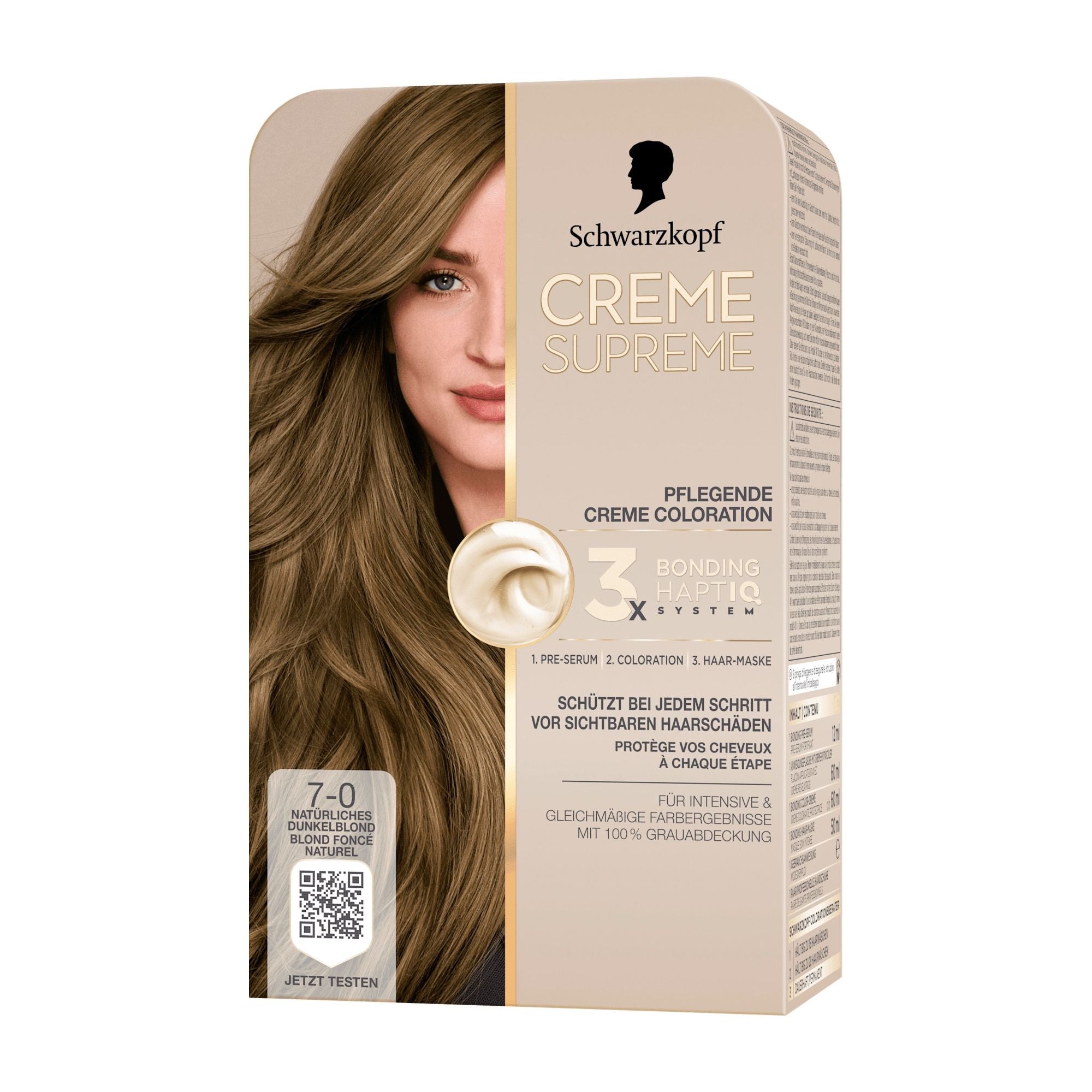 Schwarzkopf CREME SUPREME 7-0 Natürliche Dunkelblond Haarfarbe