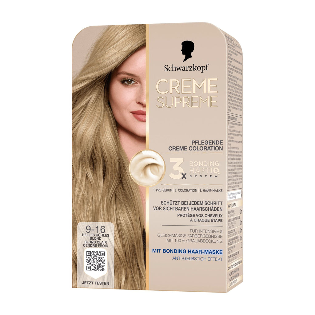 Schwarzkopf CREME SUPREME 9-16 Helles kühles Blond Haarfarbe