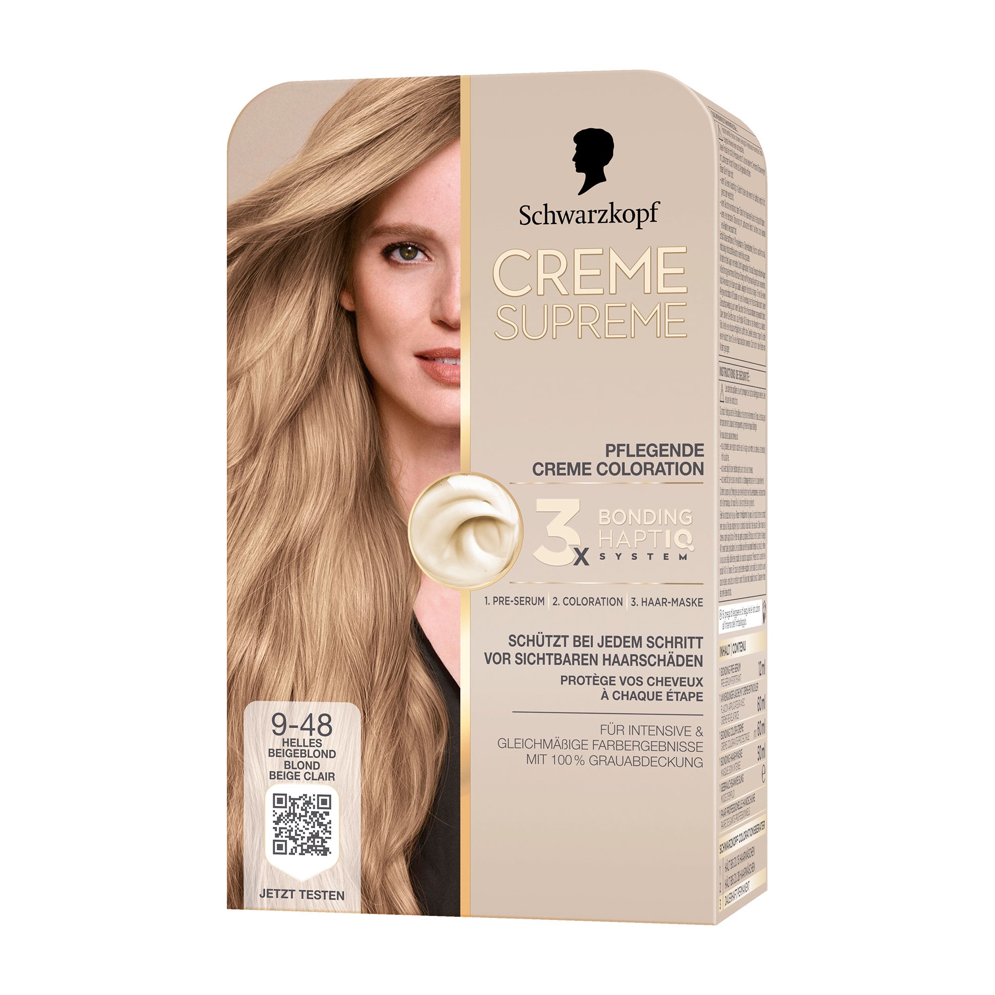 Schwarzkopf CREME SUPREME 9-48 light beige blonde nourishing cream color