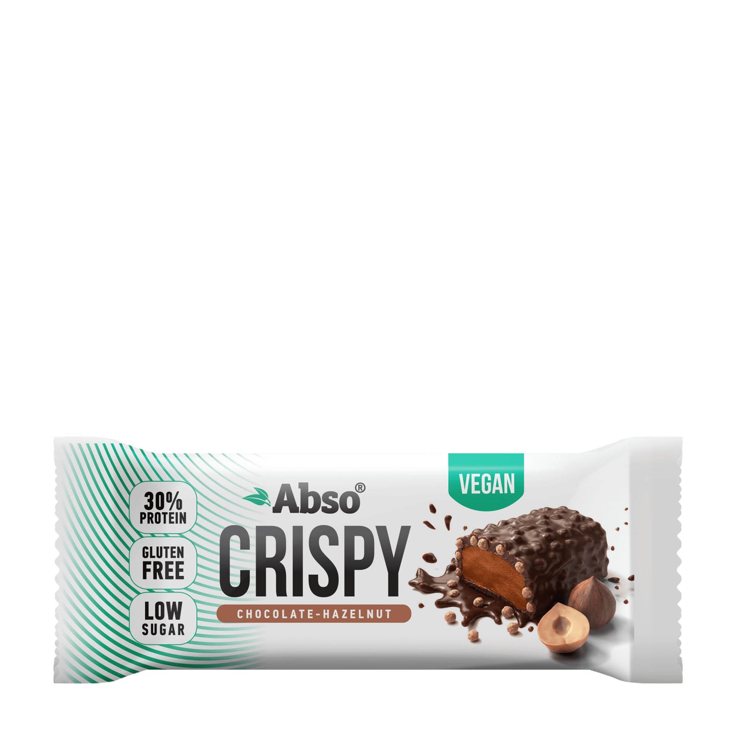 Abso Crispy Chocolate & Hazelnut Vegan Protein Bar, 50 g