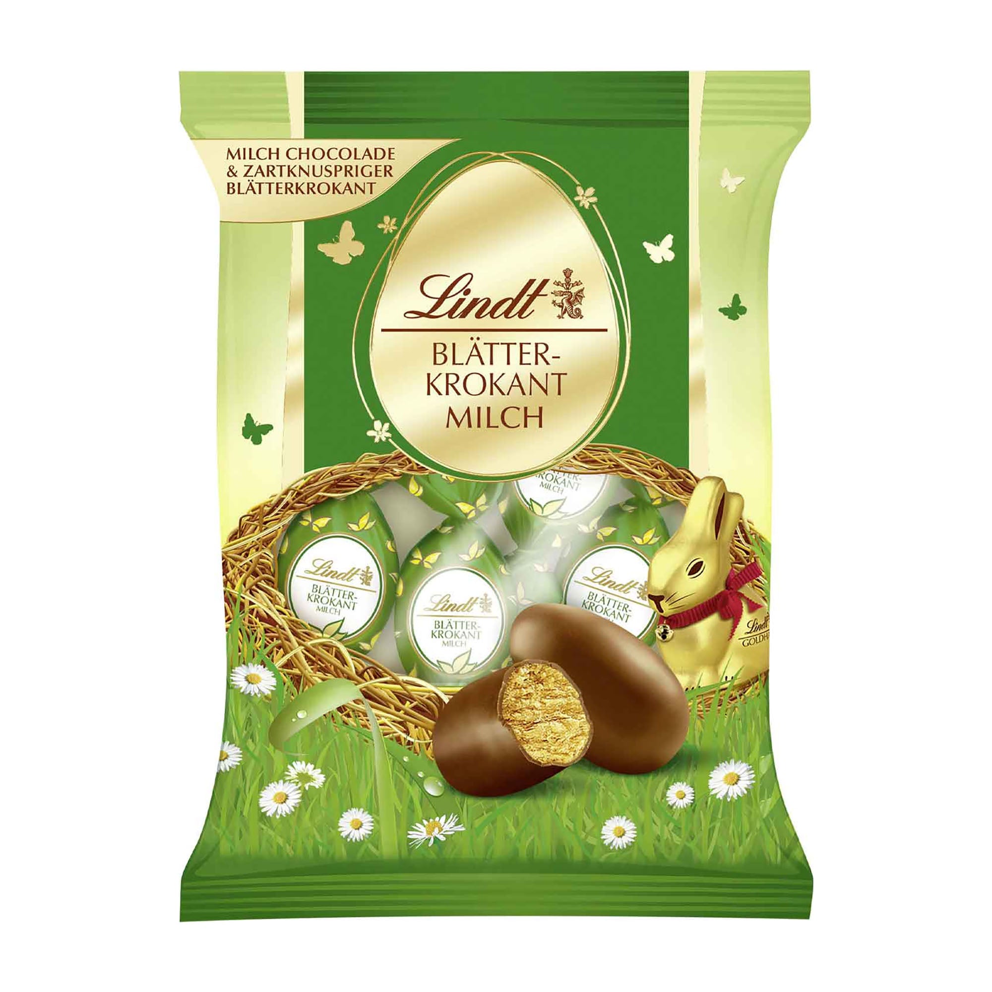Lindt Blätterkrokant-Eier Milch, 85 g