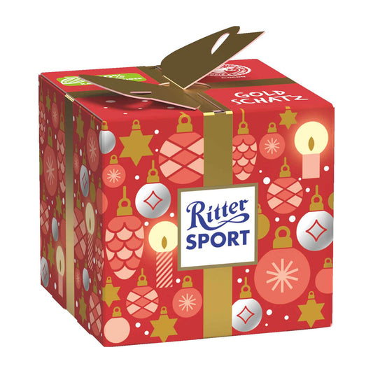 Ritter Sport Christmas gift cube gold treasure, 83 g