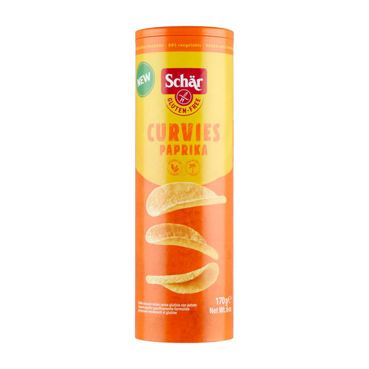 Schär Curvies Paprika glutenfreie Knusperchips, 170 g