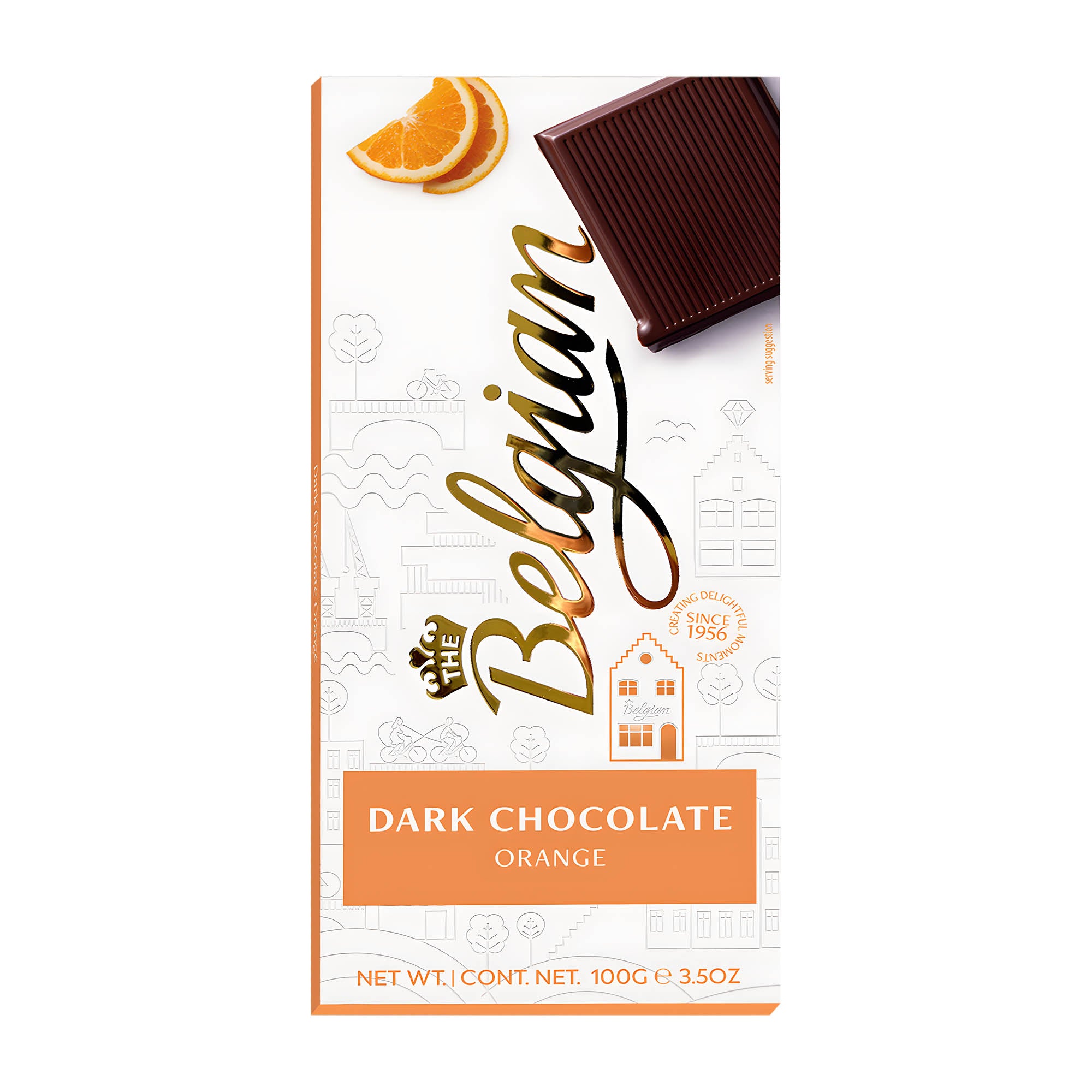 The Belgian Orange dark chocolate bar, 100 g