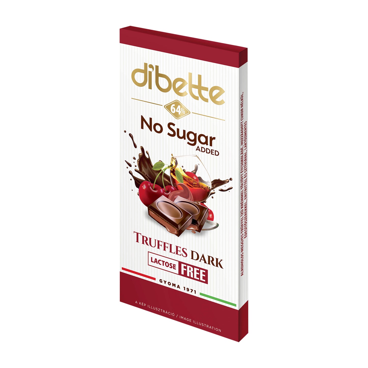 dibette Truffles dark chocolate bar, 80 g