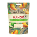 Dave & Jon's Mango Ginger/Lime Twist snack package with mango and lime illustrations on a white background