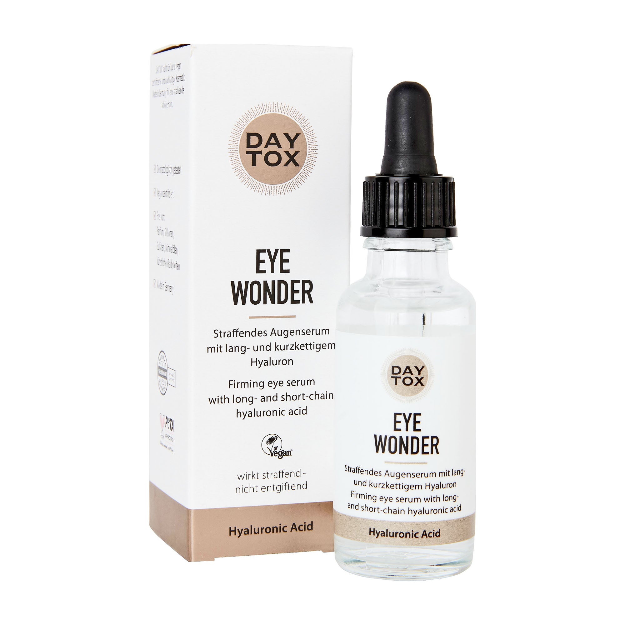 DayTox Eye Wonder serum bottle and packaging on a white background