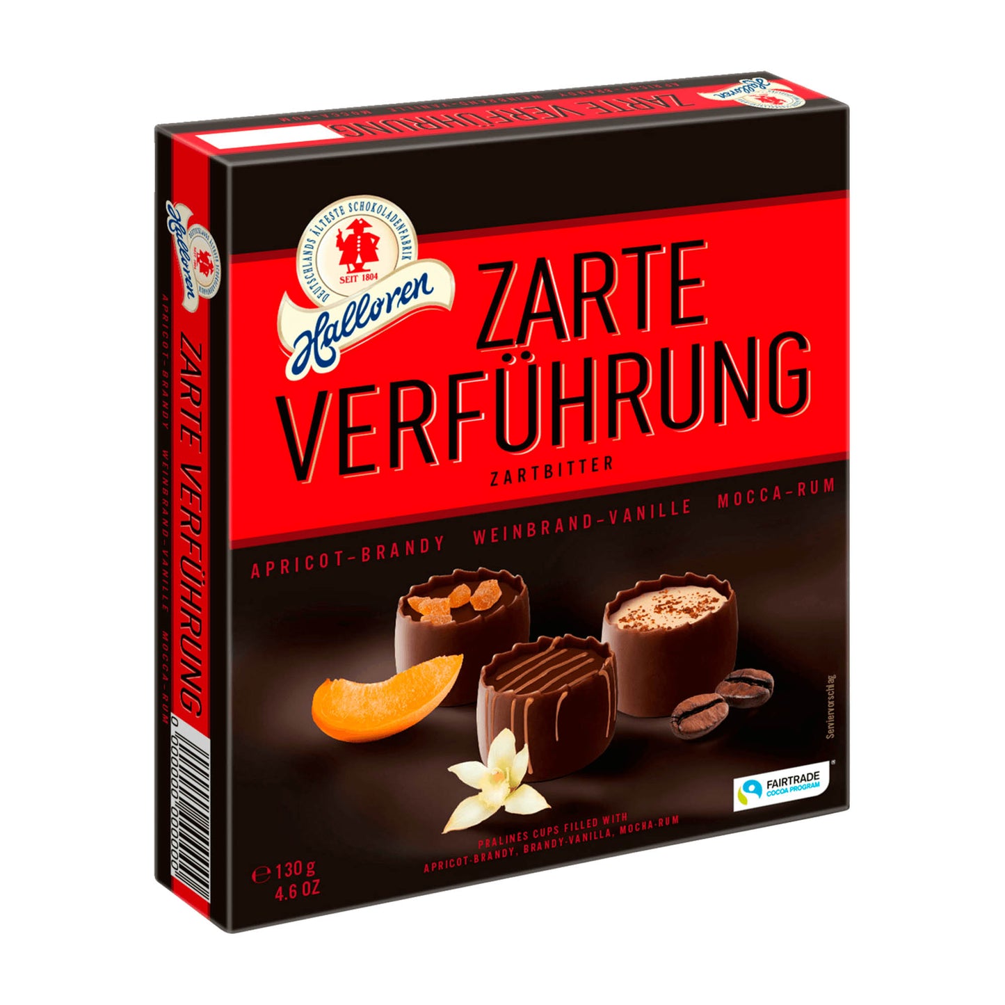 Halloren Zarte Verführung Zartbitterschokolade Pralinen, 130 g