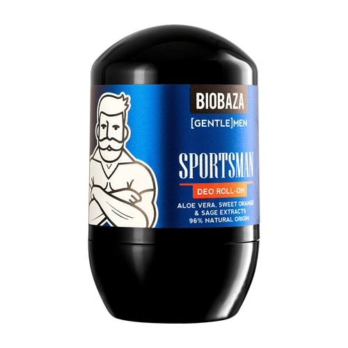 Biobaza Sportsman deo roll-on for men on a white background