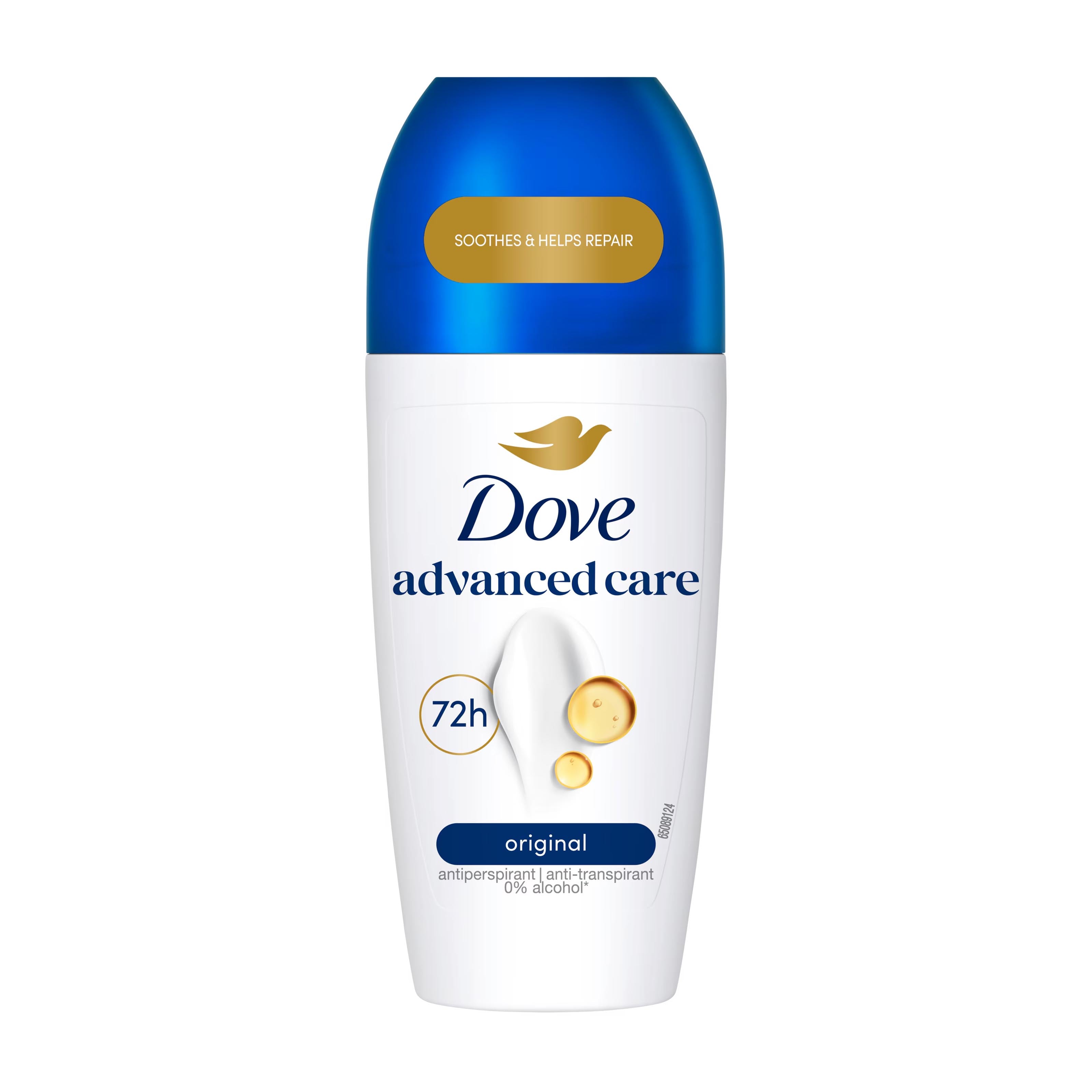 Dove Advanced Care Original antiperspirant roll-on on a white background