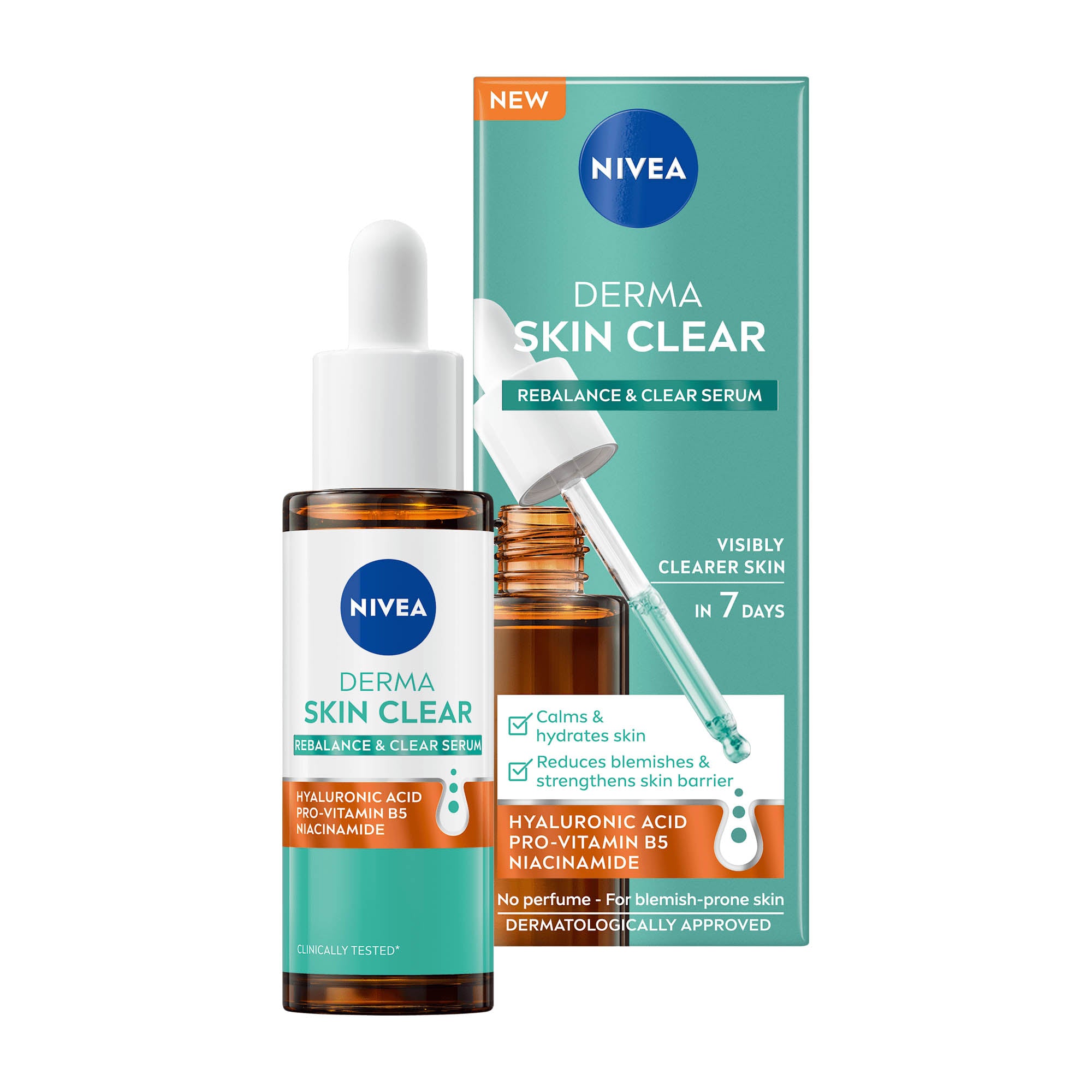 Nivea Derma Skin Clear rebalance and clear serum, 30 mL