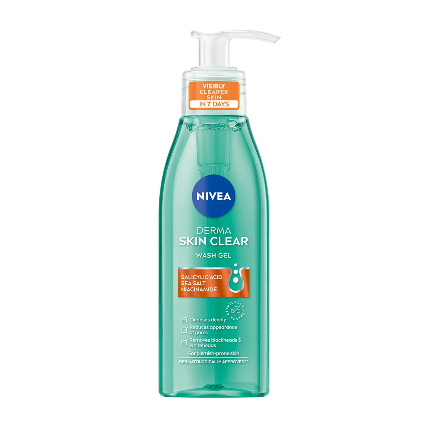 Nivea Derma Skin Clear Waschgel Für zu Unreinheiten neigende Haut, 150 mL