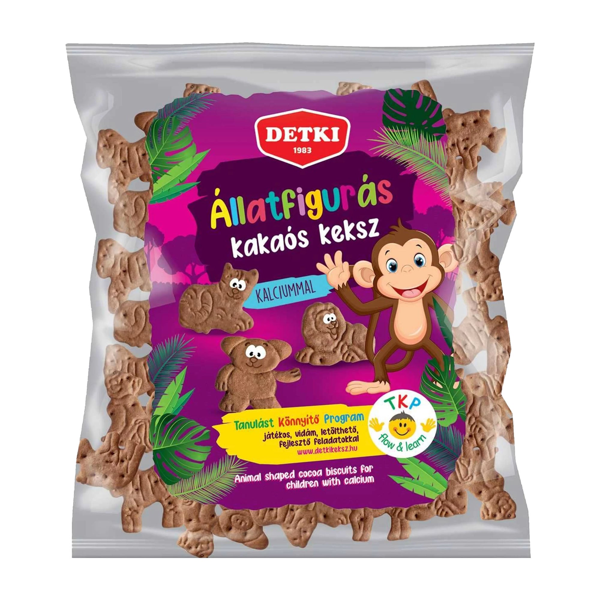 Detki Biscuits au cacao en forme d'animaux, 160 g