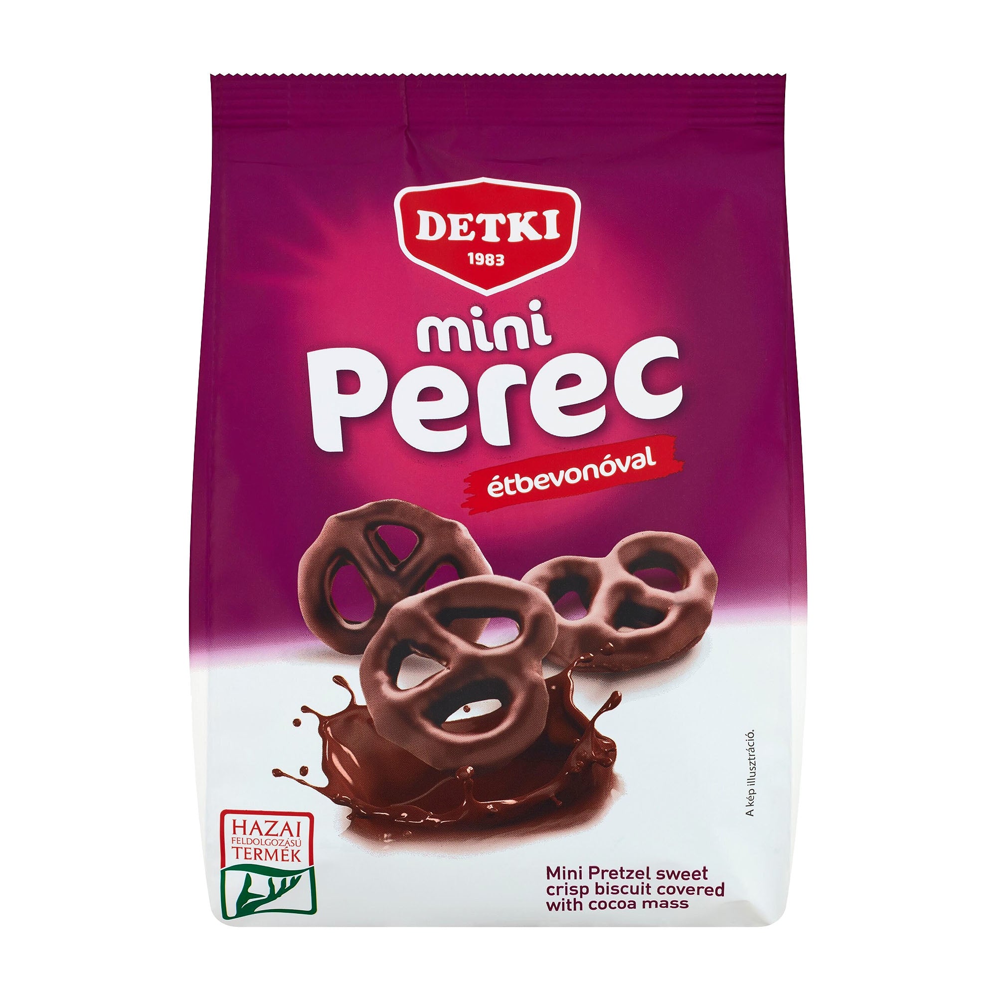 Detki Biscuits sucrés au chocolat noir Mini Pretzels, 160 g
