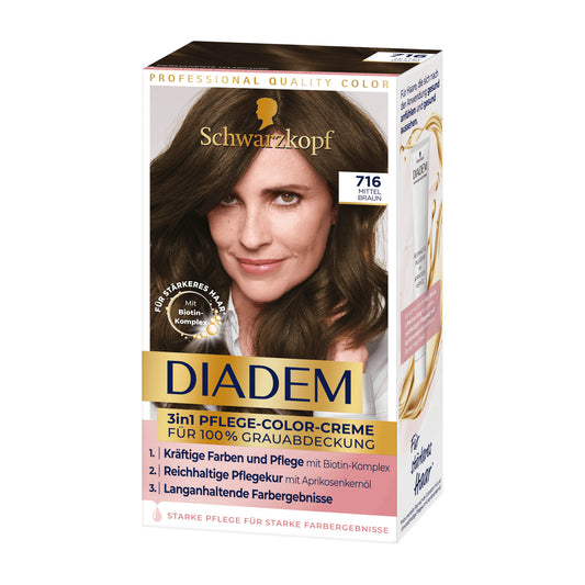 Schwarzkopf Diadem 716 Medium Brown 3in1 care color cream