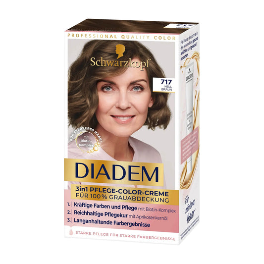 Schwarzkopf Diadem 717 Light Brown 3in1 care color cream