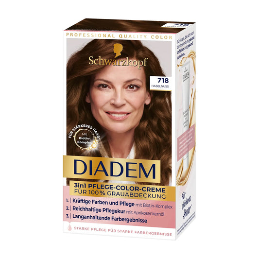 Schwarzkopf Diadem 718 Haselnuss Haarfarbe